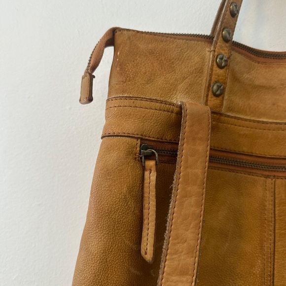 Free People Ellie Brown Leather Studded Backpack main image 5
